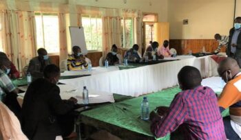 Group training on safe use of pesticides and crop protection