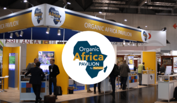 Organic Africa Pavilion banner